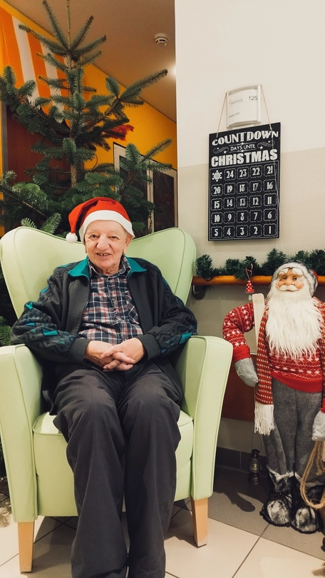 Alle Bewohnerinnen und Bewohner hatten viel Spaß bei der Weihnachtsfoto-Aktion im Ketscher Pflegeheim.