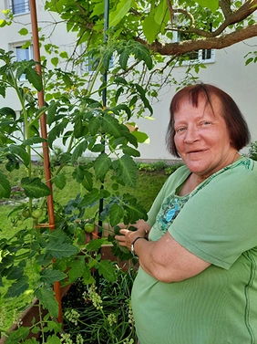 Die Bewohner sind stolz auf ihren Garten im avendi-Pflegeheim in Ketsch